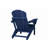 Folding Adirondack Chair with Side Table, 3-Piece Adirondack Chair Set with Wood Texture, Navy Blue(includes 2 Chairs and 1 Table)