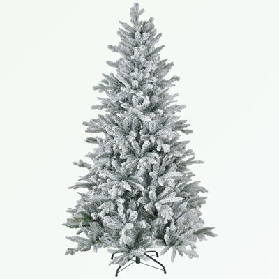 Snow Flocked Artificial Christmas Tree with sturdy Metal Base