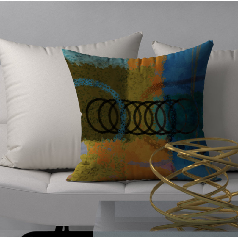  Housse de coussin carré et insert, 18 po x 18 po