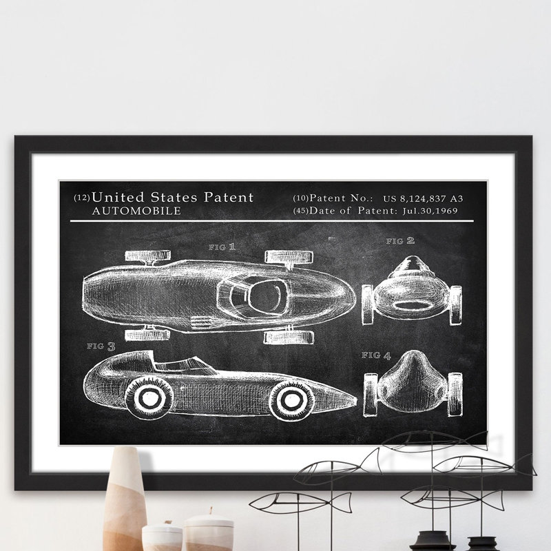 « mercedes-benz racing car 1939 », reproduction d’art encadrée, H 12 po x l 18 po x P 1,5 po