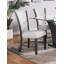 Chaise de salle à manger rembourrée 2 pièces Glam