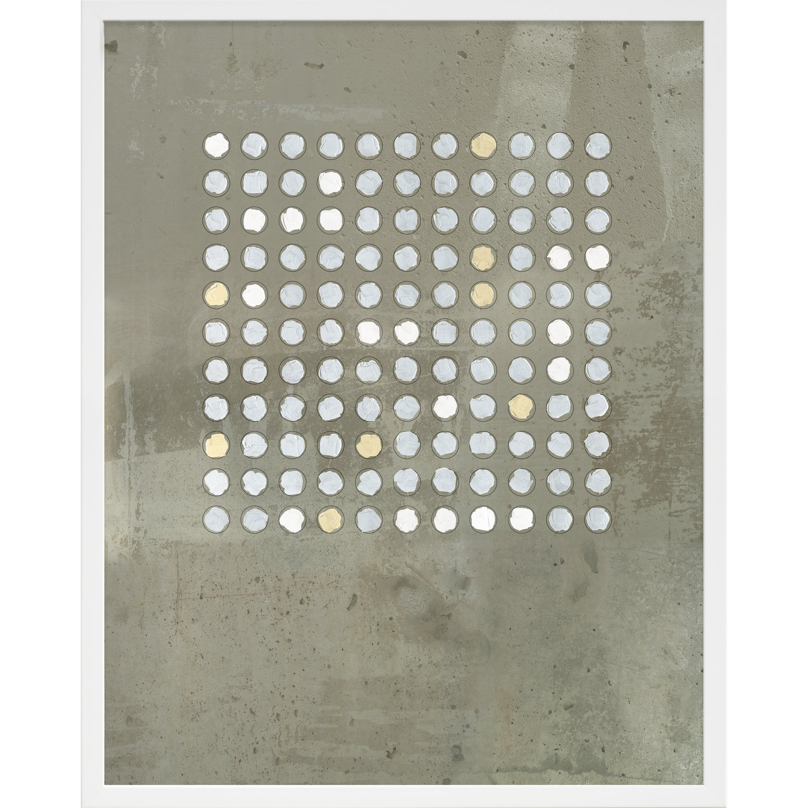 Circles In Squares 2 by Jacques Pilon, White, 30" H x 24" W x 1.25" D