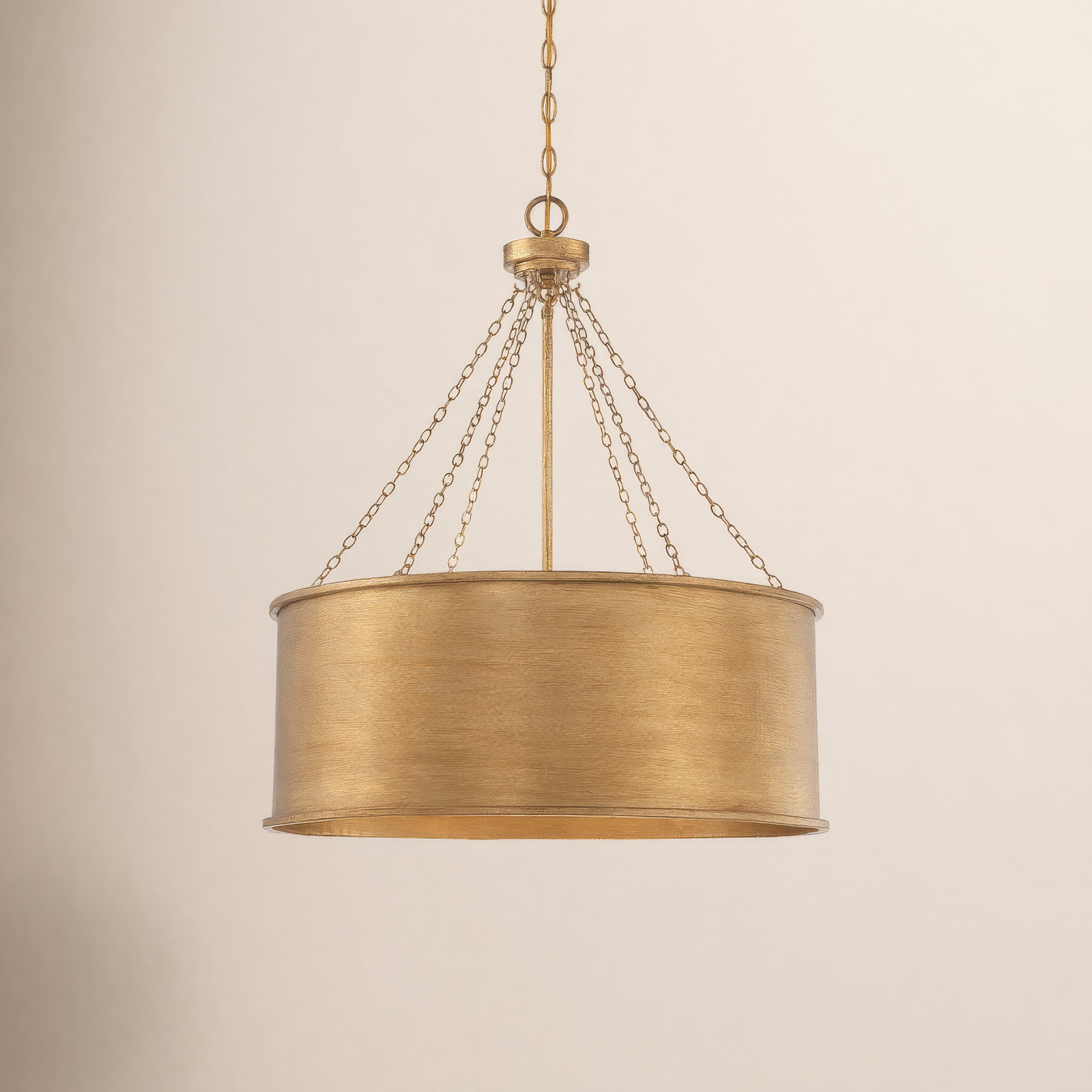 Soho Chandelier, Gold Patina, 6 Lights, 29" H x 25" W x 25" D