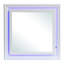 Miroir à DEL de couleur champagne - fini texturé, bas, 38 po x 2 po, 24 lb avec texture, 38 x 2 x 38 lb, panneau de particules, sans support
