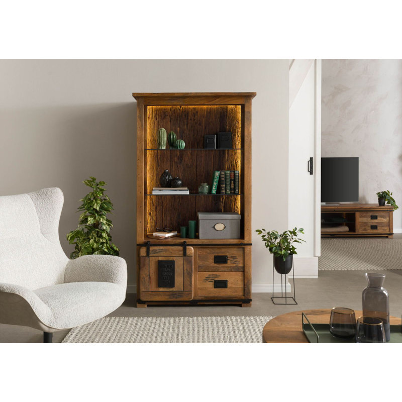 RAILWAY LUX 1750cm H x 100cm W Solid Wood Standard Bookcase