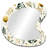 Botanical Neutrals Boho Pattern - Abstract Botanical Modern Asymmetrical Decorative Wall Mirror-531213429
