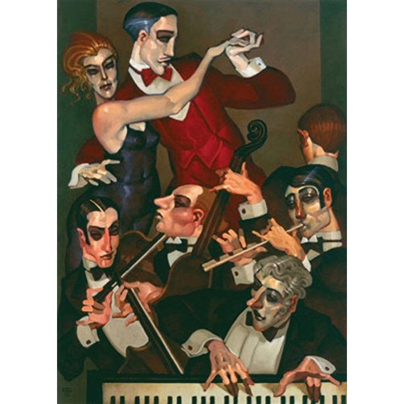 Impression d’art graphique sur papier non encadrée tango rouge