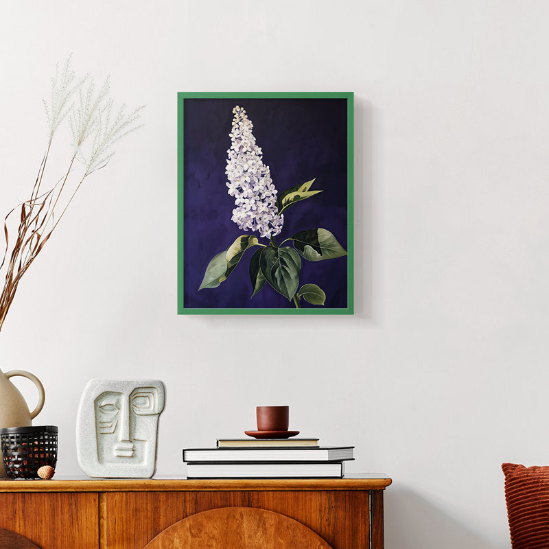 Série FLORAL CCXL III - Impression encadrée de qualité supérieure - Prêt à être accroché - Aucun clou requis, Vert