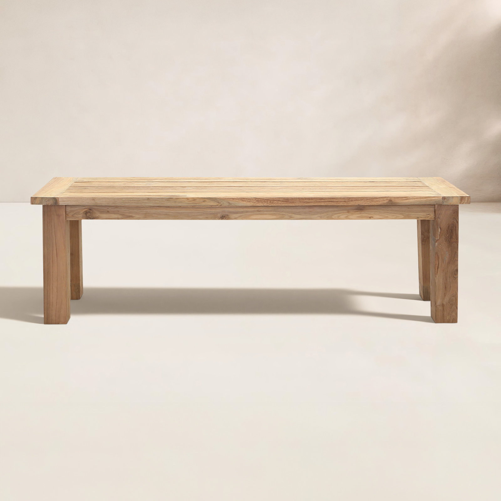 Bedwell Teak Picnic Bench, 17.7" H x 59.1" W x 15.7" D