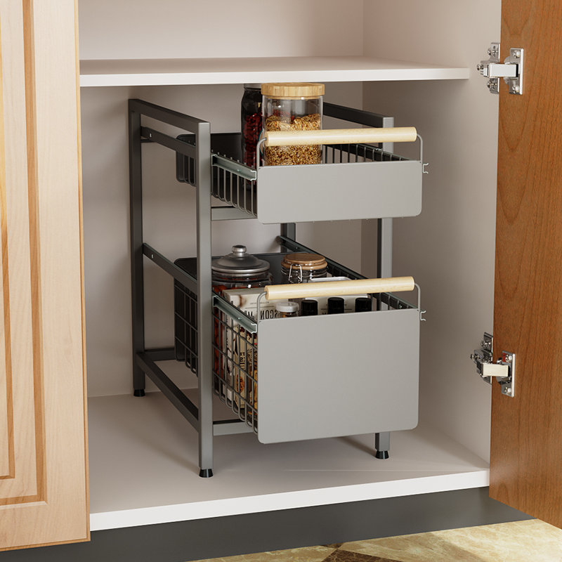 Spice Rack, Black, 42cm H x 39cm W x 24.5cm D