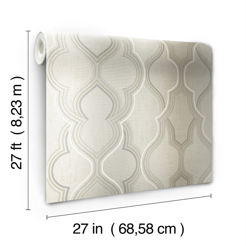 Rouleau de papier peint L 27 pi x l 27 po, Beige