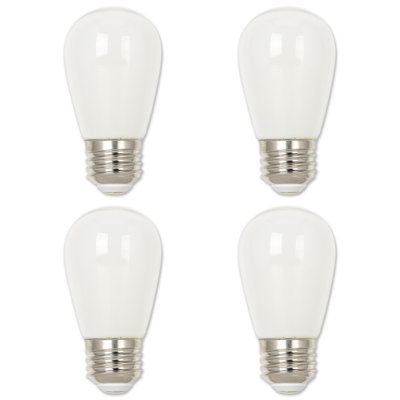 Ampoule DEL à filament givré S14 1 W (équivalent 15 watts), base moyenne