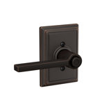 Latitude Lever with Addison Trim Bed and Bath Lock