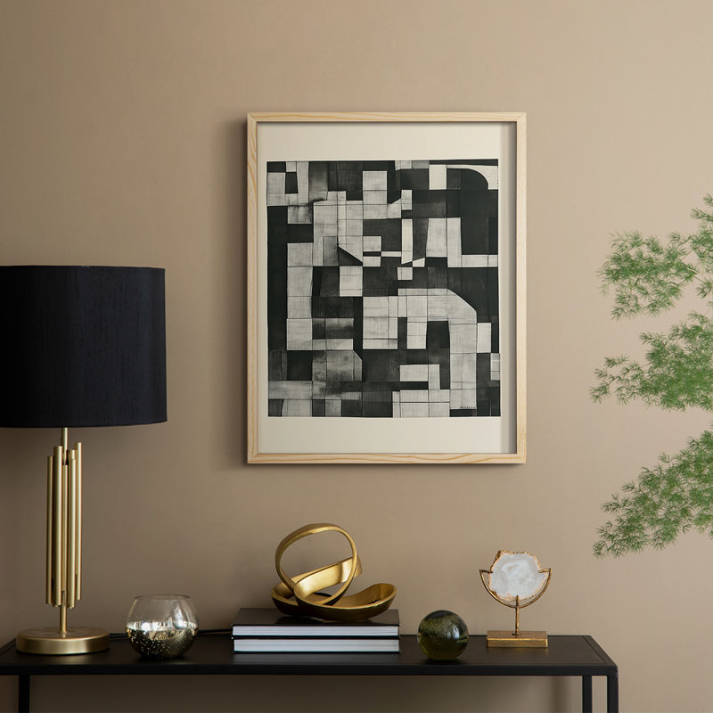 ABSTRACT Series DCCCLxxV, reproduction encadrée - bois massif, H 11 po x l 9 po