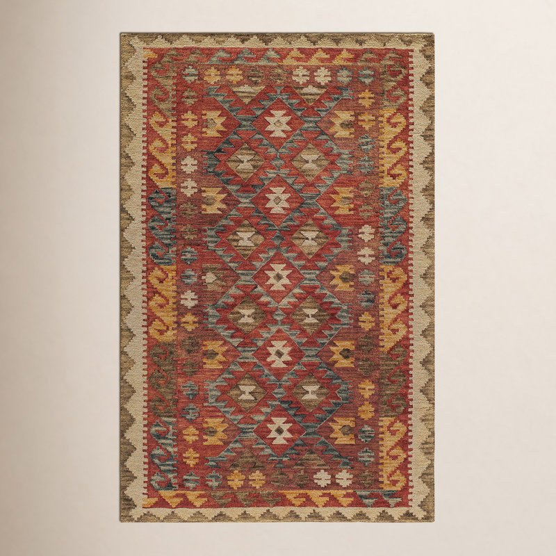 Fiona Wool Southwestern Indoor Rug, Rectangle 8' x 11'