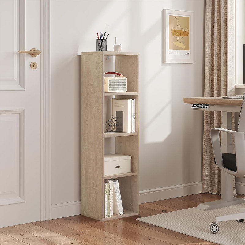 Anisul 106.5cm H x 30cm W Standard Bookcase, Light Wood