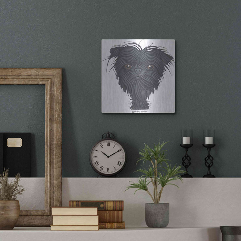 «Affenpinscher Bust» par Danny Gordon, H 12 po x l 12 po