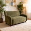 Chaises d'appoint confortables, causeuse en tissu chenille olive 58 po