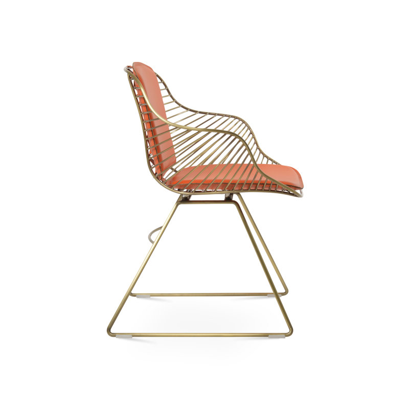 Fauteuil Zebra, Orange, Laiton