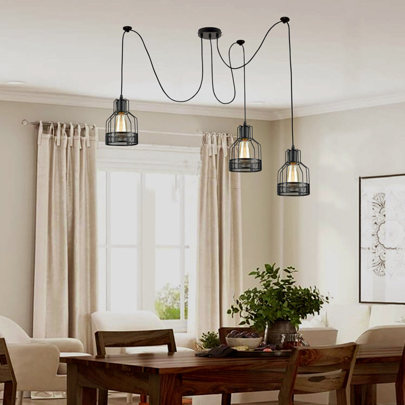 Desmonde 3 - Light Black Cluster Pendant