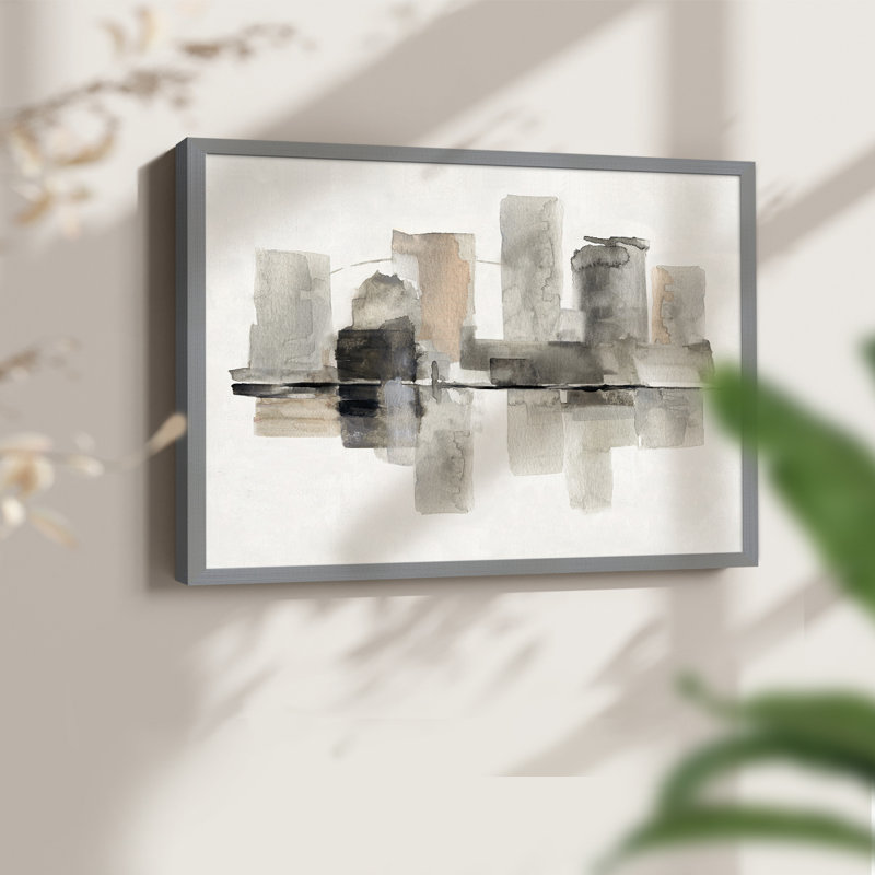 Urban Oasis II -Framed Print - Restickable, Gris, H 22 po x l 28 po