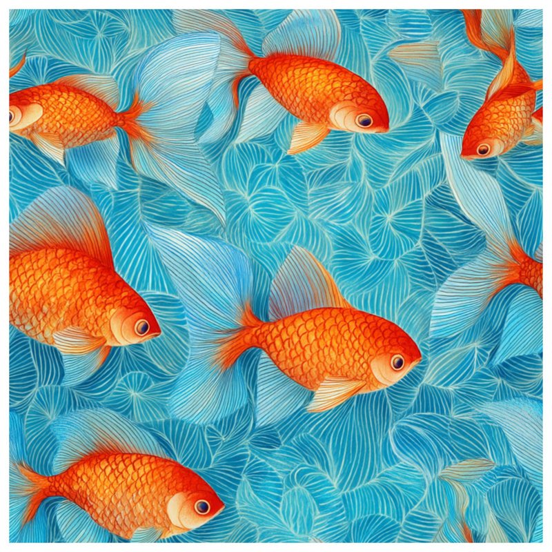 Rideau de douche Goldfish, L 70 po x H 84 po