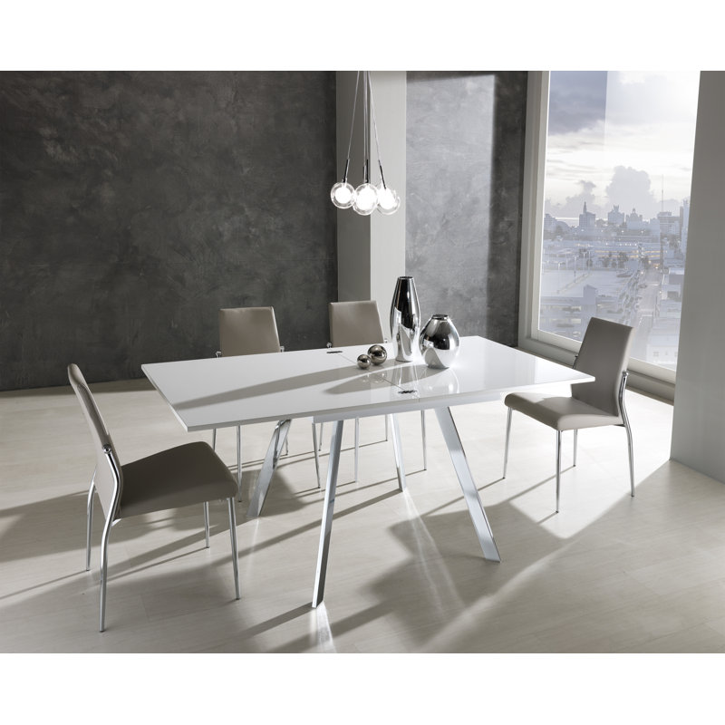 Tullia Extendable Metal Base Dining Table