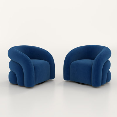 Briggette Upholstered Swivel Barrel Chair