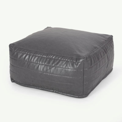 Repose-pieds rectangulaire en similicuir Bambo