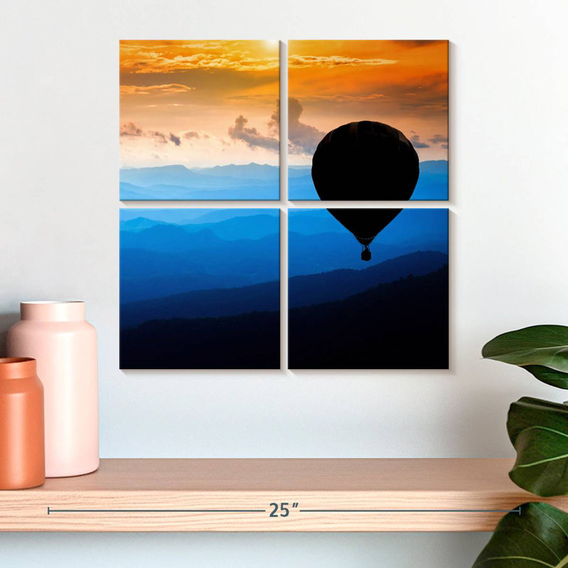Silhouette de montgolfière Mehar, H 18 po x l 18 po