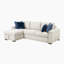 Canapé modulaire moderne et contemporain en microfibre 2 pièces 110,5 po avec méridienne convertible et réversible, rangement caché, dossier en mouvement clic-301443320