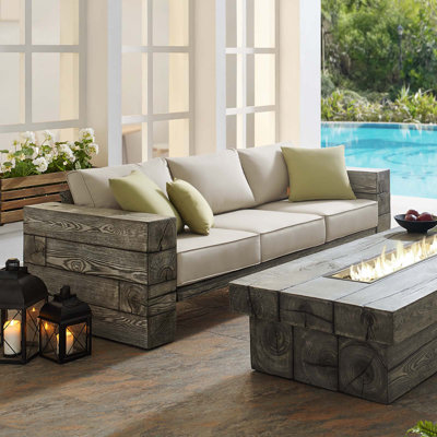 Manteo Rustic Coastal Outdoor Patio Sofa by Modway by Modway
