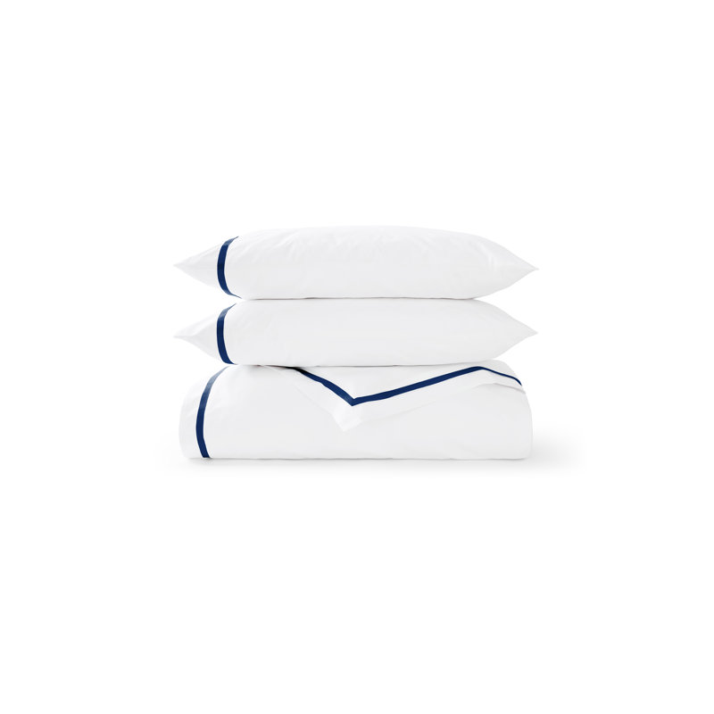 Beaumont Duvet Cover Set, King Duvet Cover + 2 Standard Pillowcases, Navy/White
