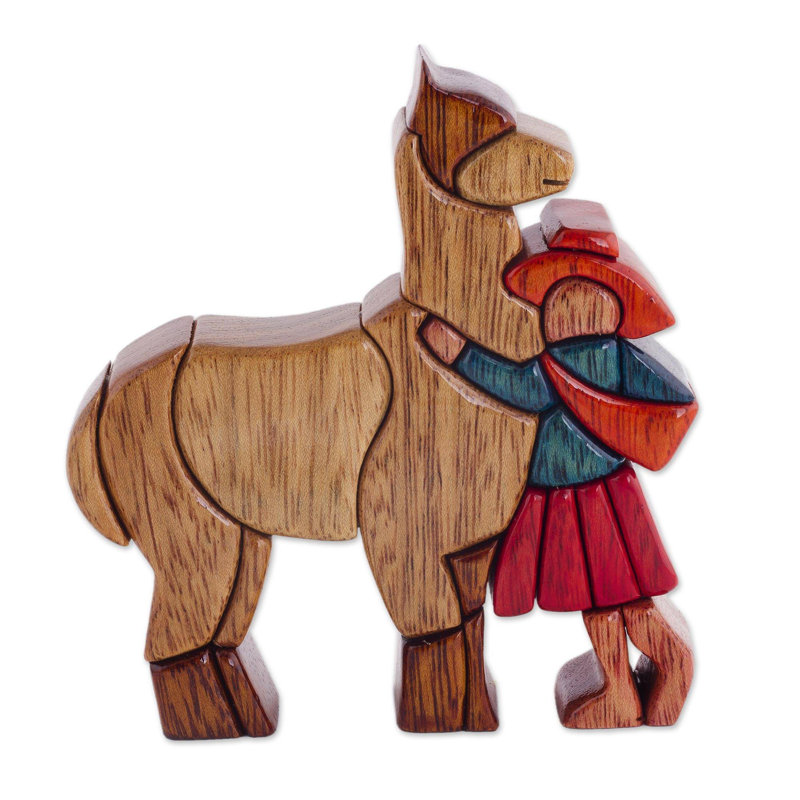 Sculpture en bois d'art populaire andin