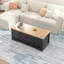 Table basse en bois rustique avec tiroirs-1697554121
