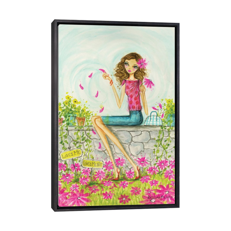 Printemps à Summerside # 4, art, Toile avec cadre noir patiné, H 48 po x l 32 po x P 1,5 po