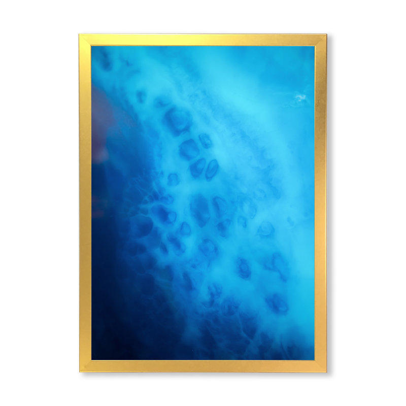 Marbre luxueux, art sur toile fluide, Toile encadrée dorée, H 24 po x l 36 po x P 1 po