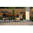 Miles Patio Sense 3 pc Wicker Set-Dark Brown-with 2 Chairs & Coffee End Table with Glass Top - Mocha Finsh