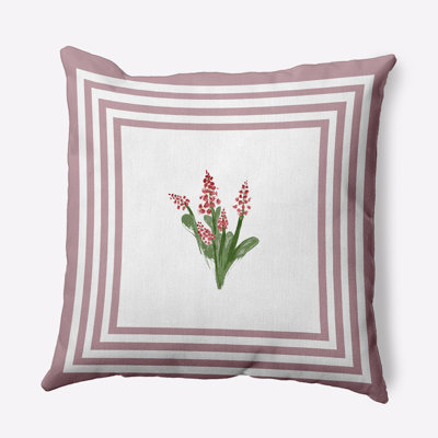 Coussin décoratif à motif de bouquets encadrés PF1627PU51RE1