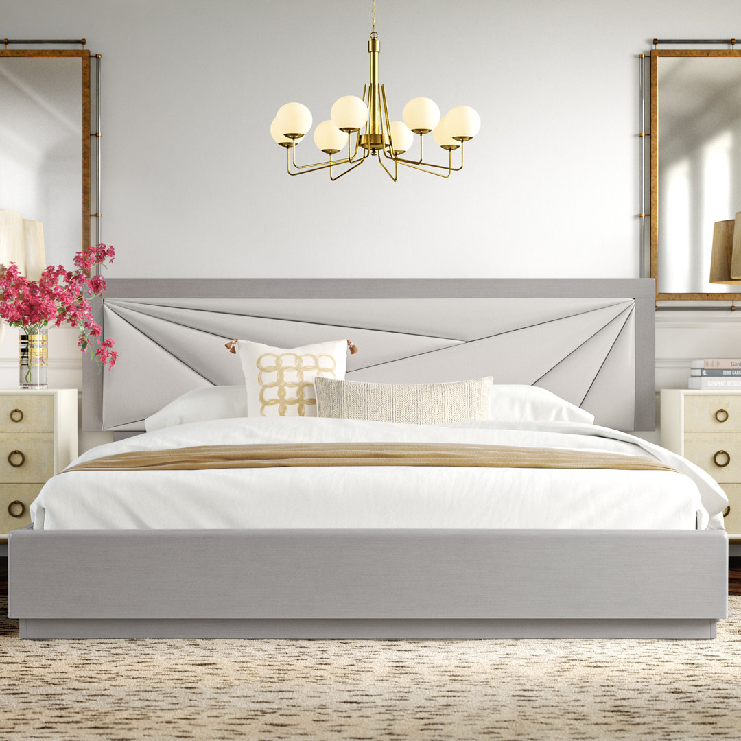 Mcilwain Vegan Leather Panel Bed Wade Logan® 