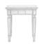 Table de bout carrée en miroir Glenview Glam - Argent mat