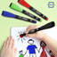 Scribbledo 4 marqueurs magnétiques effaçables à sec à bout fin assortis de couleurs classiques à faible odeur 