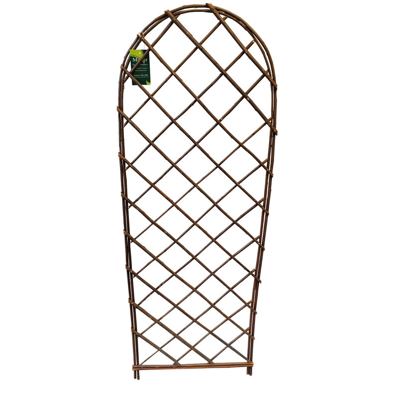 48'' Natural Willow Wood Arched Garden Trellis
