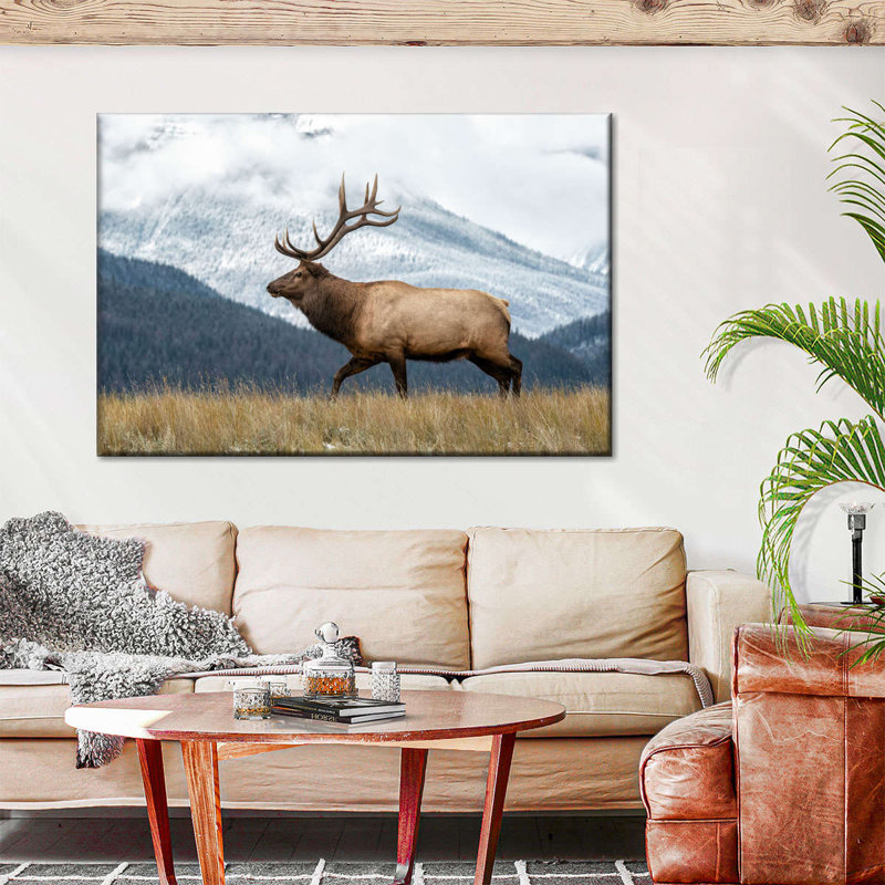 " Mountain Bull Elk " Print, 20" H x 30" W x 1.25" D