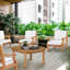 Teak Deep Seating Patio Chair with Cushions