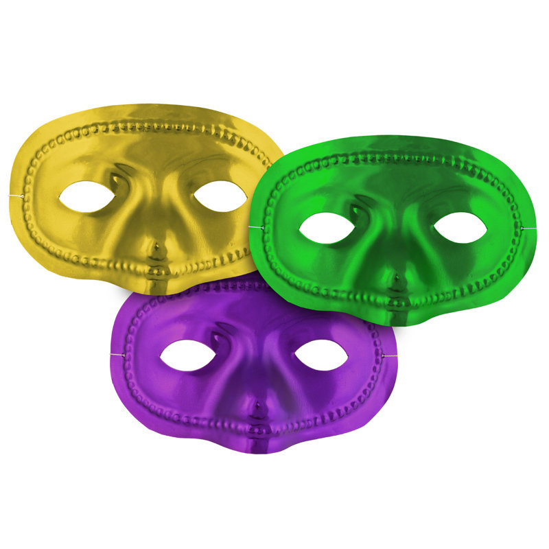 Demi-masques métalliques - paquet de 24