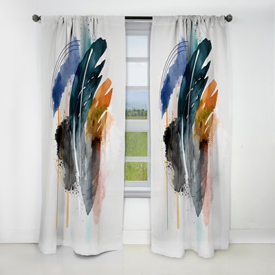 Gunthard - Leaves Curtain - Blackout Floral Curtain - 1 Panels