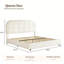 Lit plateforme tapissier avec tête de lit Hayden Boucle, base de lit Cloud, coins arrondis doux-558553783-558553781