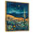 Toile avec cadre flottant or