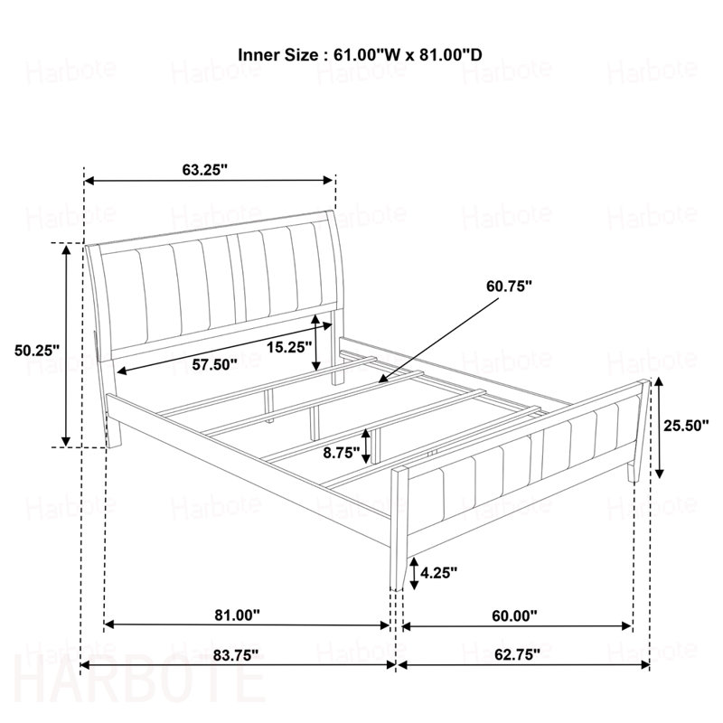 Clement  Cocoa 51-inch Queen Panel Bed